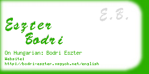 eszter bodri business card